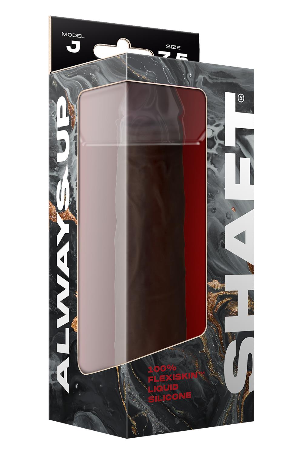 SHAFT MODEL J 7.5 INCH LIQUID SILICONE DONG MAHOGANY