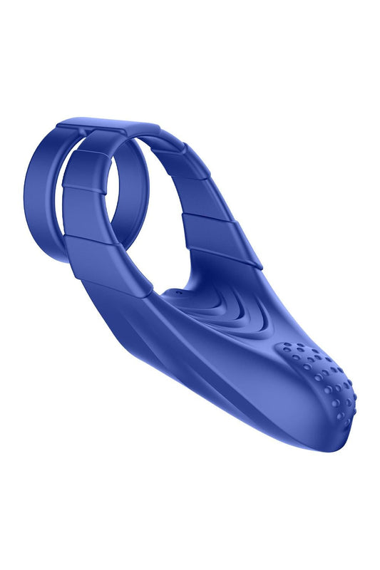 FORTO F-48 VIBRATING PERINEUM DOUBLE C-RING BLUE