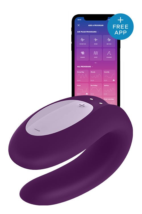 SATISFYER DOUBLE JOY CONNECT APP PURPLE