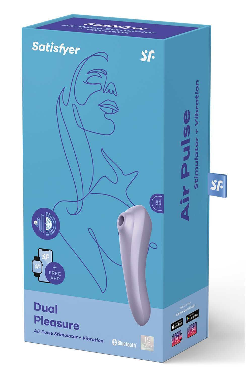 SATISFYER DUAL PLEASURE CONNECT APP MAUVE