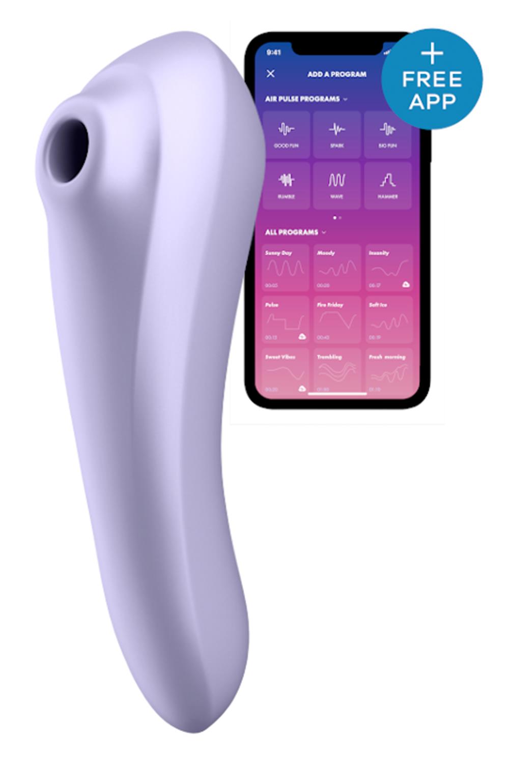 SATISFYER DUAL PLEASURE CONNECT APP MAUVE