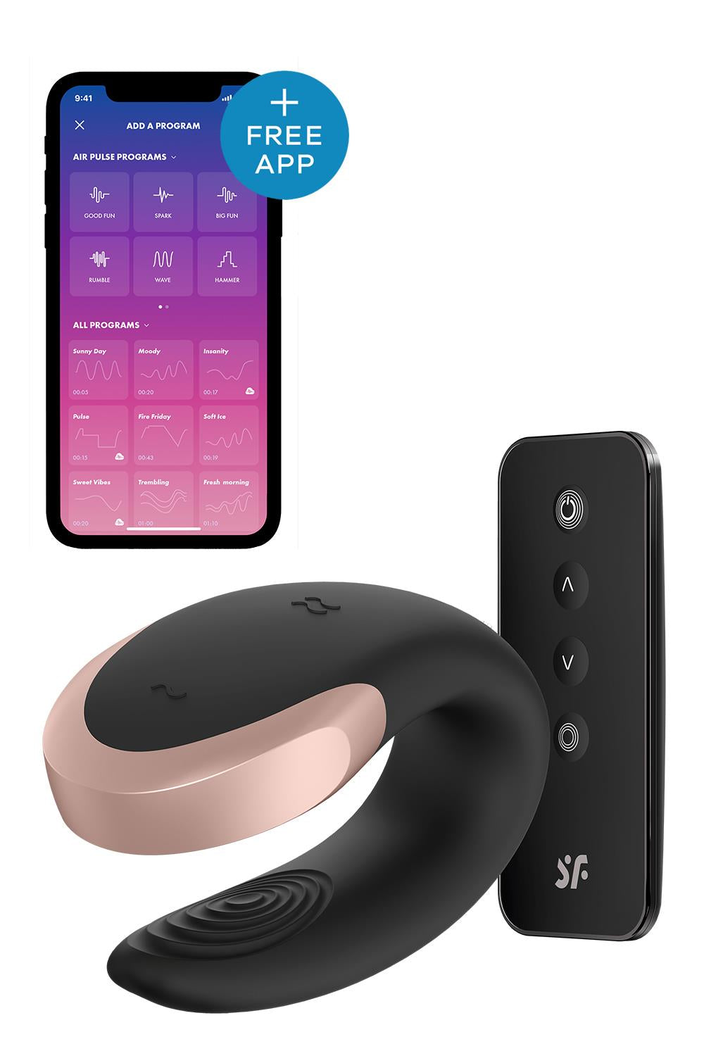 SATISFYER DOUBLE LOVE CONNECT APP BLACK