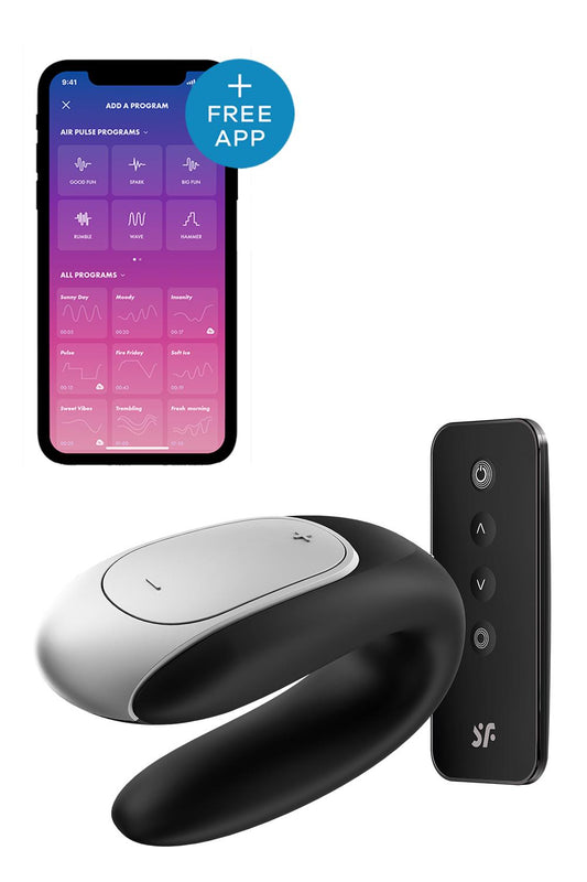 SATISFYER DOUBLE FUN CONNECT APP BLACK