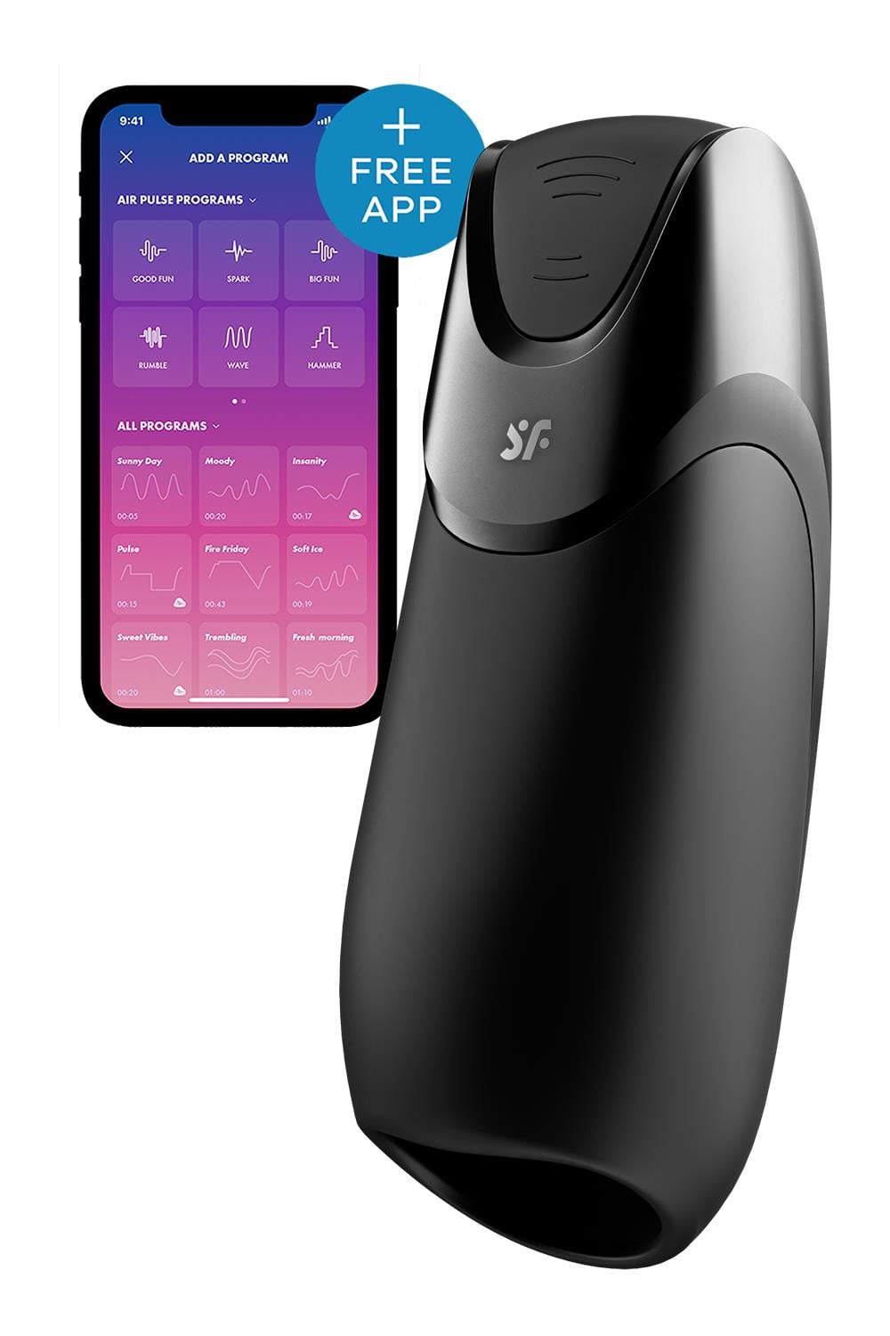 SATISFYER MEN VIBRATION+ CONNECT APP BLACK