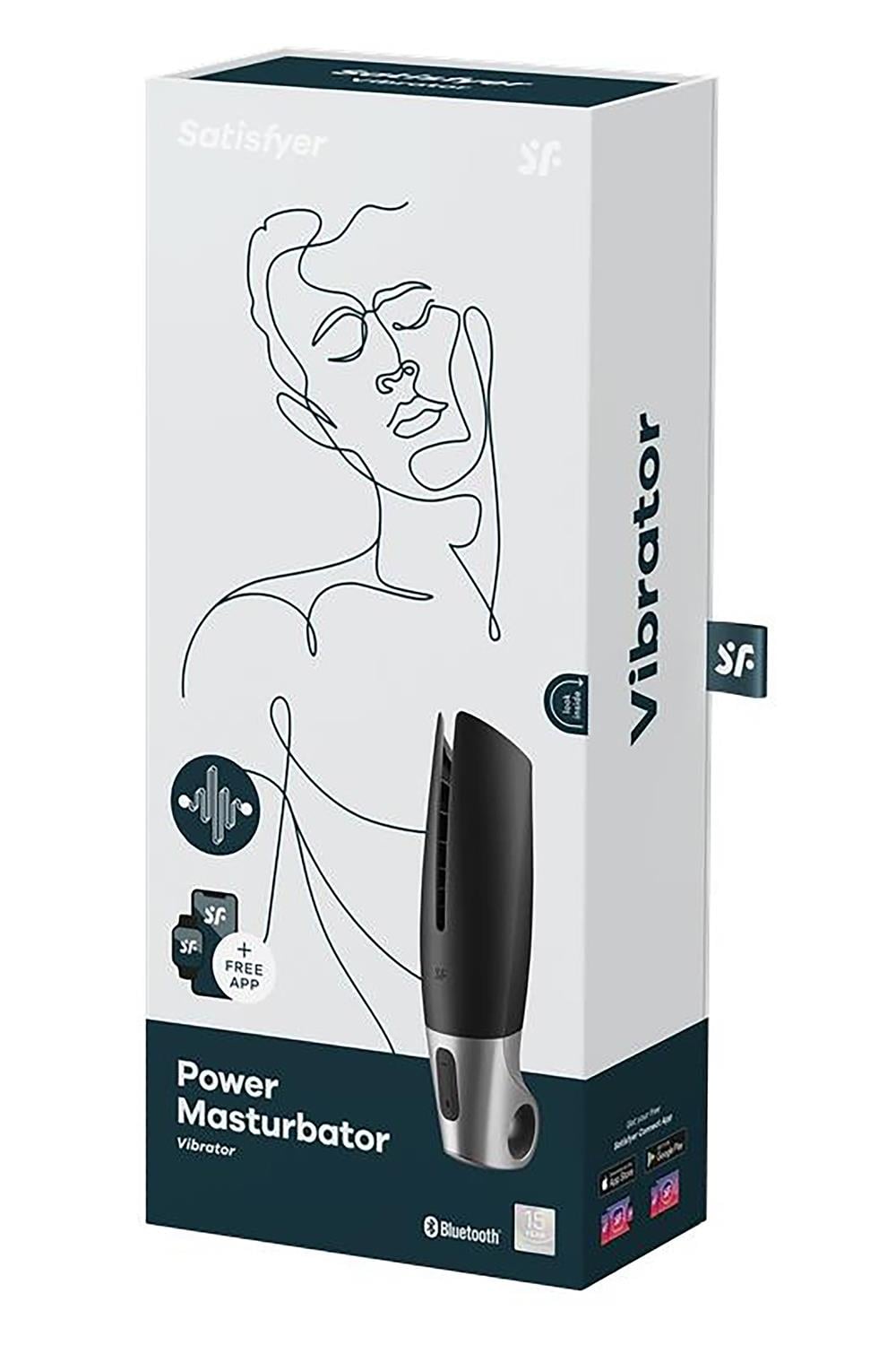 SATISFYER POWER MASTURBATOR CONNECT APP BLACK