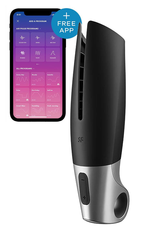 SATISFYER POWER MASTURBATOR CONNECT APP BLACK