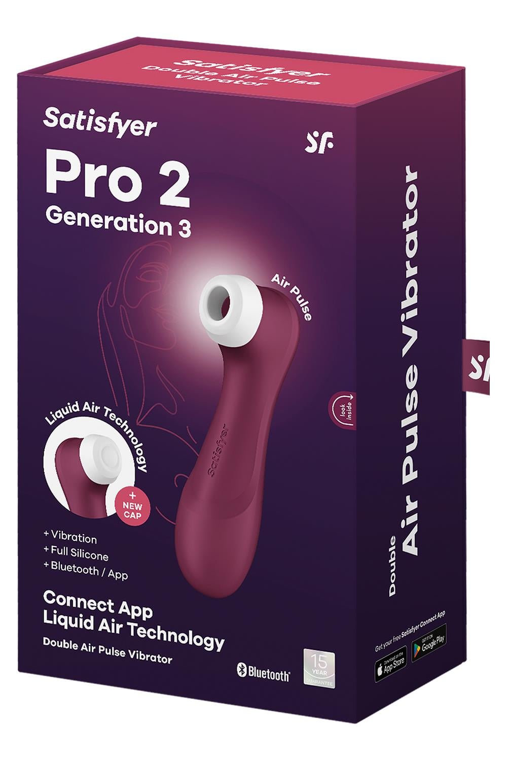 SATISFYER PRO 2 GENERATION 3
 CONNECT APP WINE RED