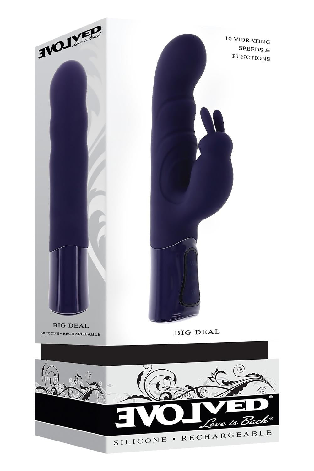 EVOLVED RABBIT VIBRATOR BIG DEAL BLACK