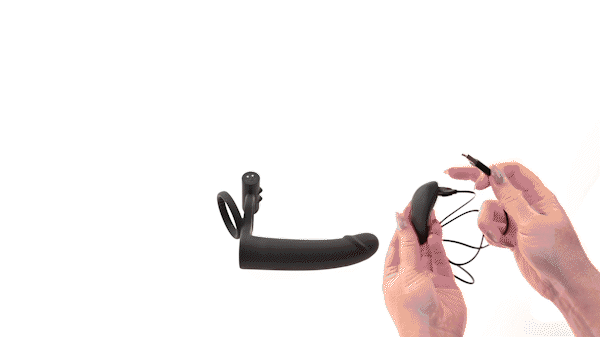 GENDER X DILDO WITH COCKRING BLACK