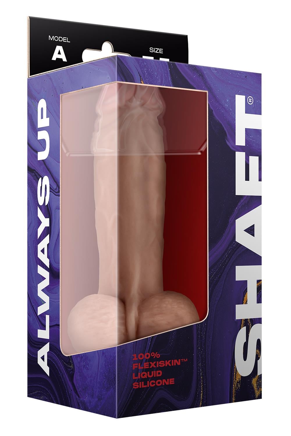 SHAFT MODEL A 7.5 INCH LIQUID SILICONE DONG WITH BALLS PINE