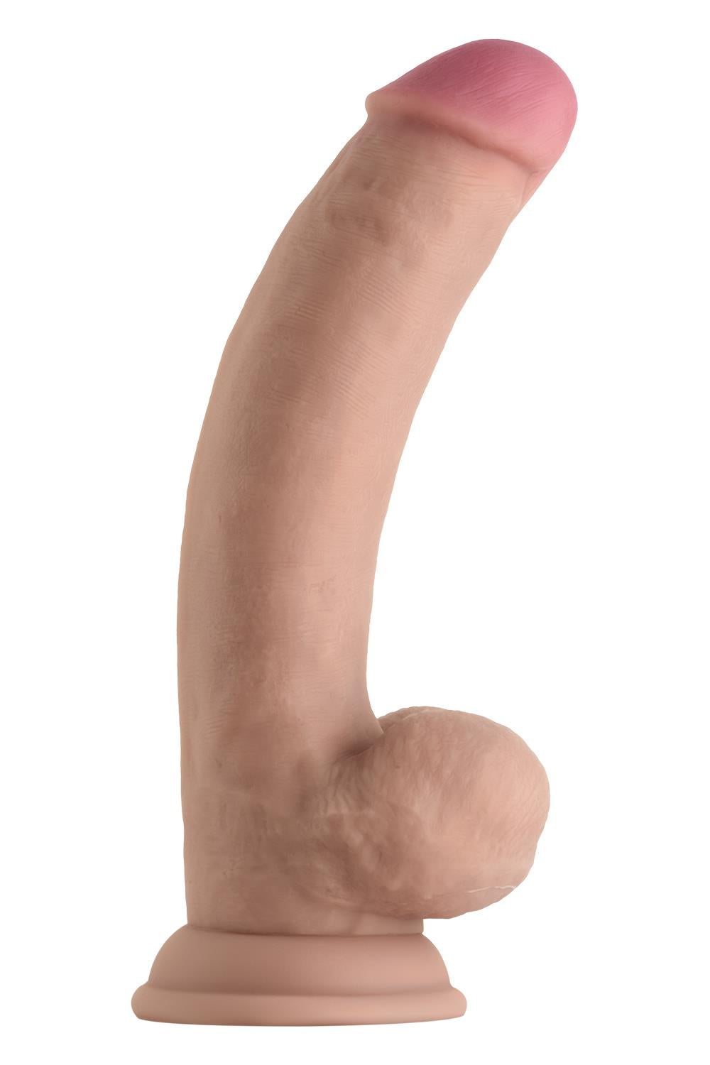 SHAFT MODEL C 8.5 INCH LIQUID SILICONE DONG WITH BALLS PINE