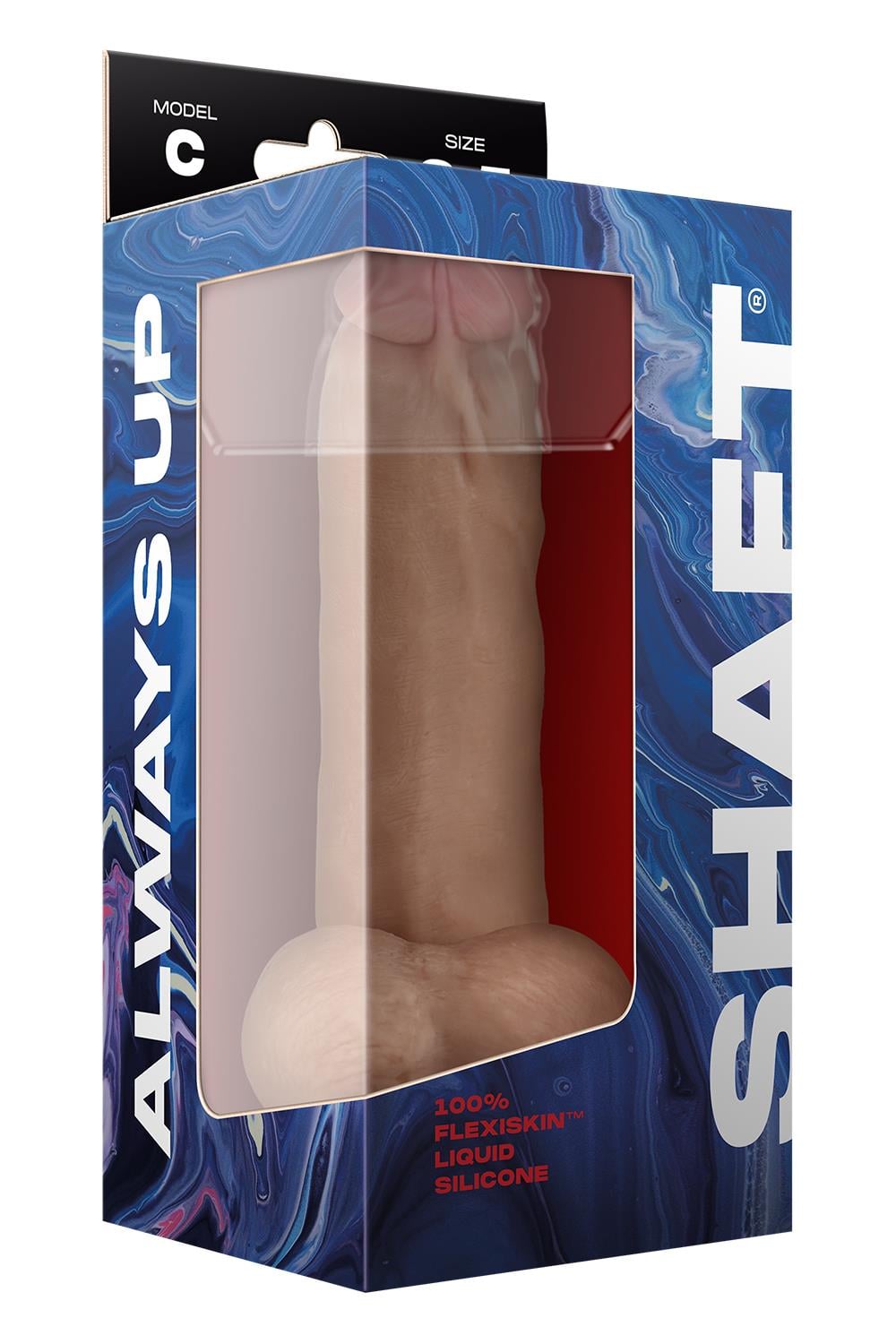 SHAFT MODEL C 8.5 INCH LIQUID SILICONE DONG WITH BALLS PINE