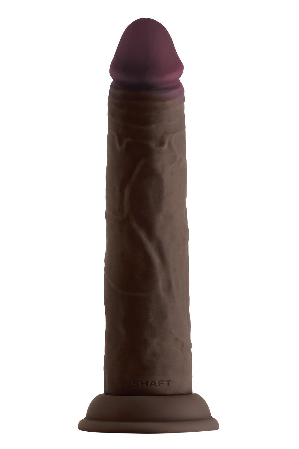 SHAFT MODEL J 8.5 INCH LIQUID SILICONE DONG MAHOGANY
