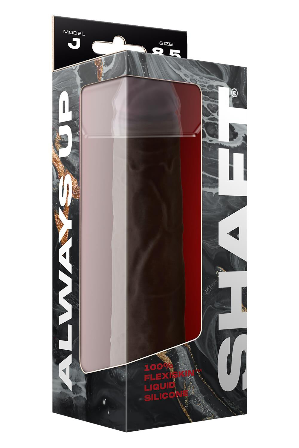 SHAFT MODEL J 8.5 INCH LIQUID SILICONE DONG MAHOGANY