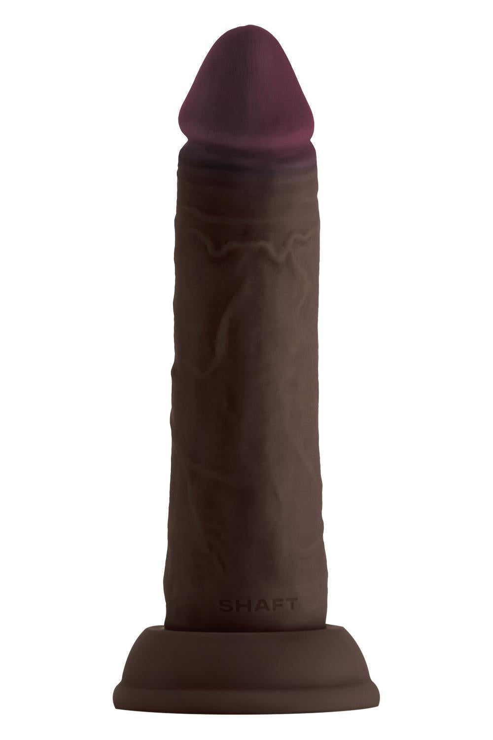 SHAFT MODEL J 6.5 INCH LIQUID SILICONE DONG MAHOGANY