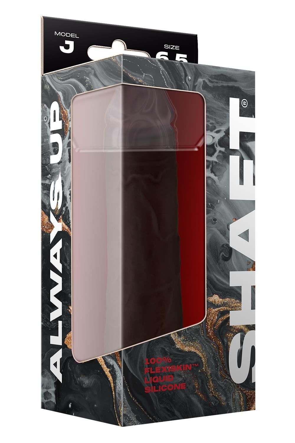 SHAFT MODEL J 6.5 INCH LIQUID SILICONE DONG MAHOGANY