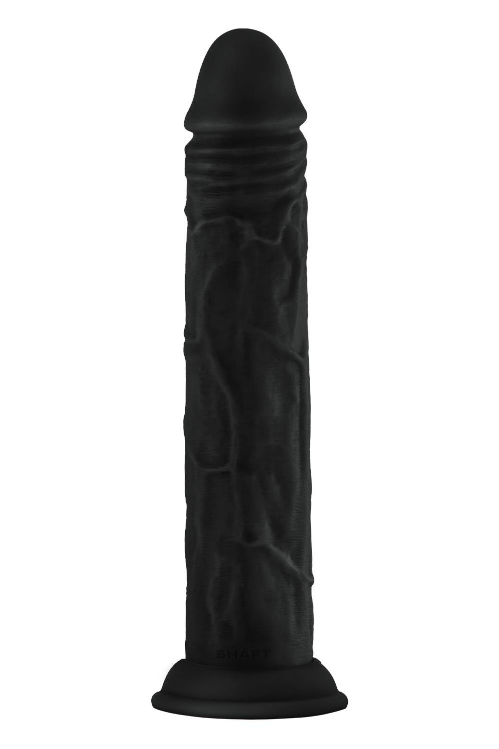 SHAFT MODEL J 9.5  INCH LIQUID SILICONE DONG BLACK