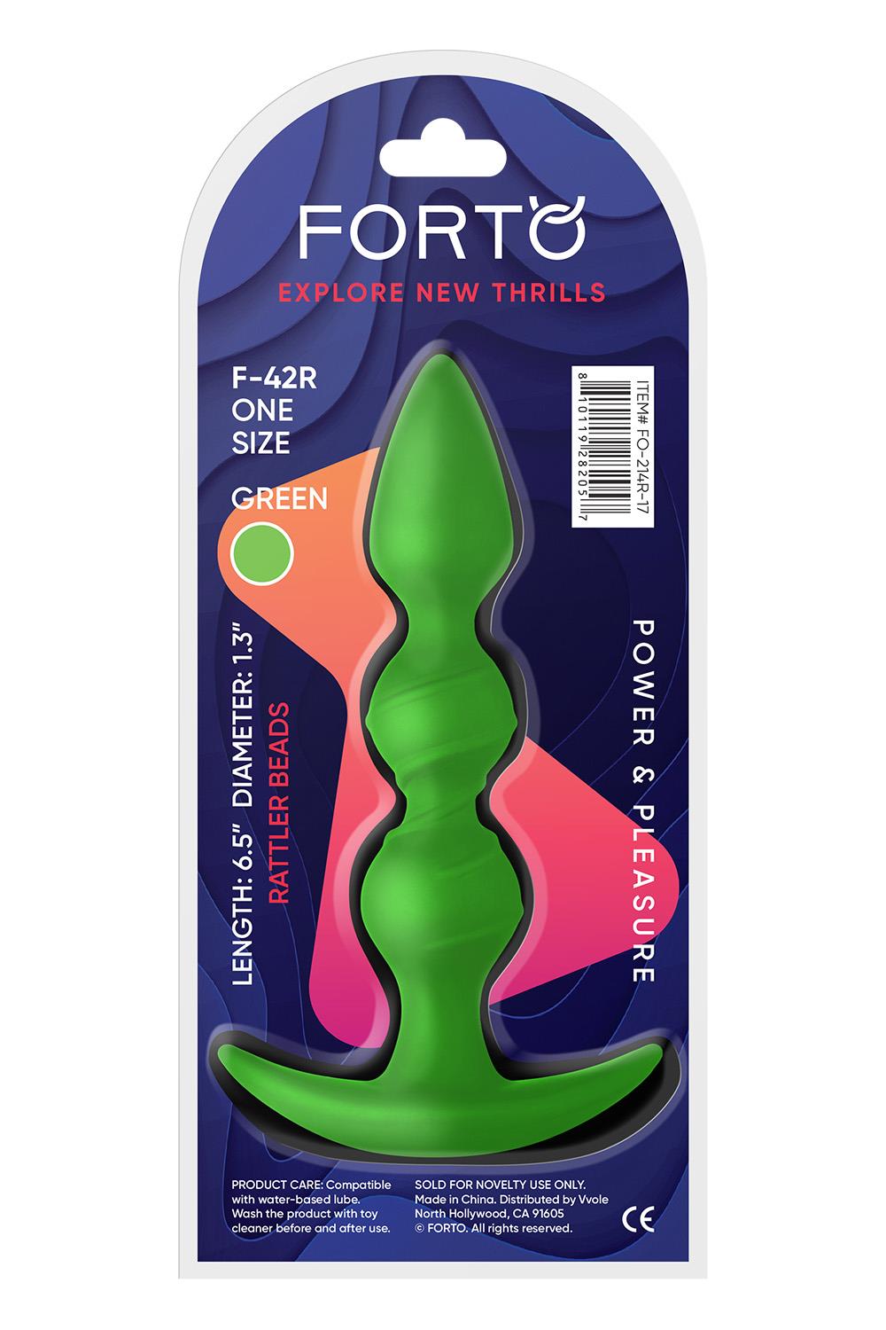 FORTO F-42R RATTLER SPIRAL BEADS GREEN