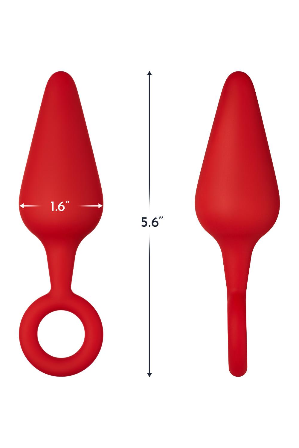FORTO F-10 SILICONE PLUG W/ PULL RING LARGE RED