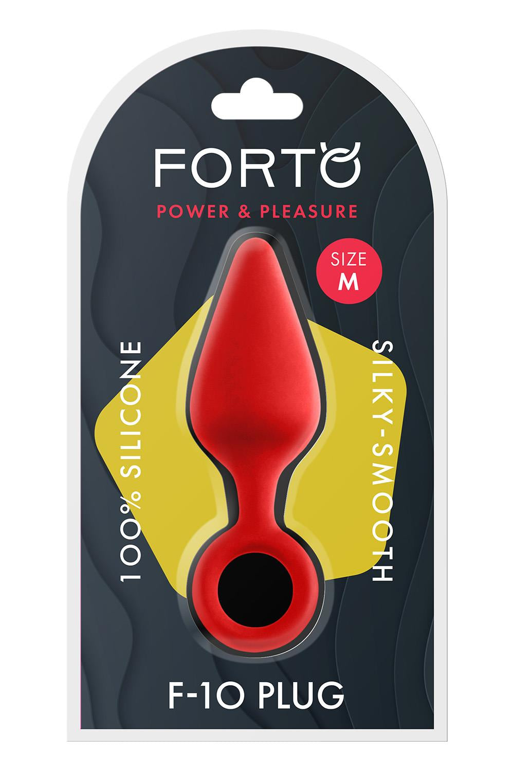 FORTO F-10 SILICONE PLUG W/ PULL RING MEDIUM RED
