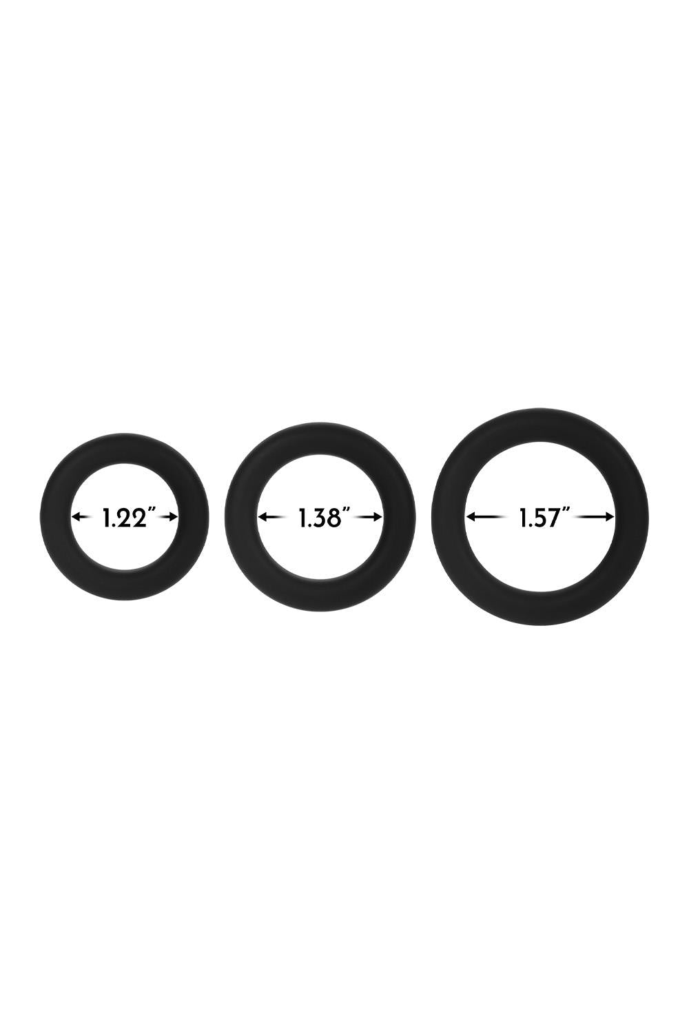 FORTO F-61 3 PIECE C-RING SET BLACK