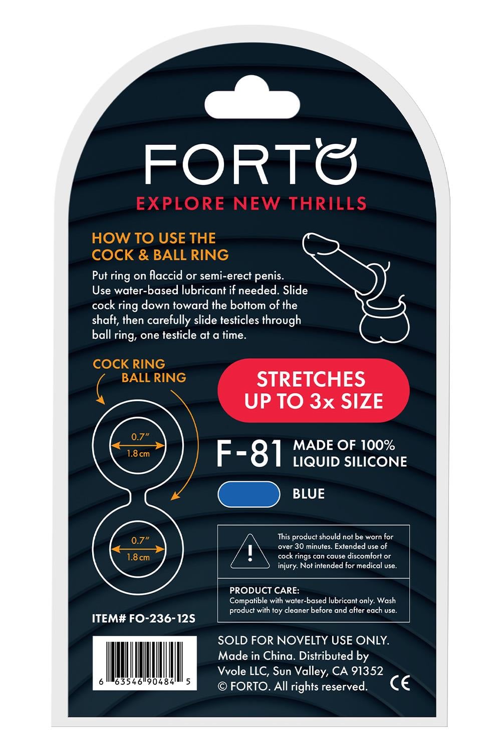 FORTO F-81 DOUBLE RING 44MM BLUE