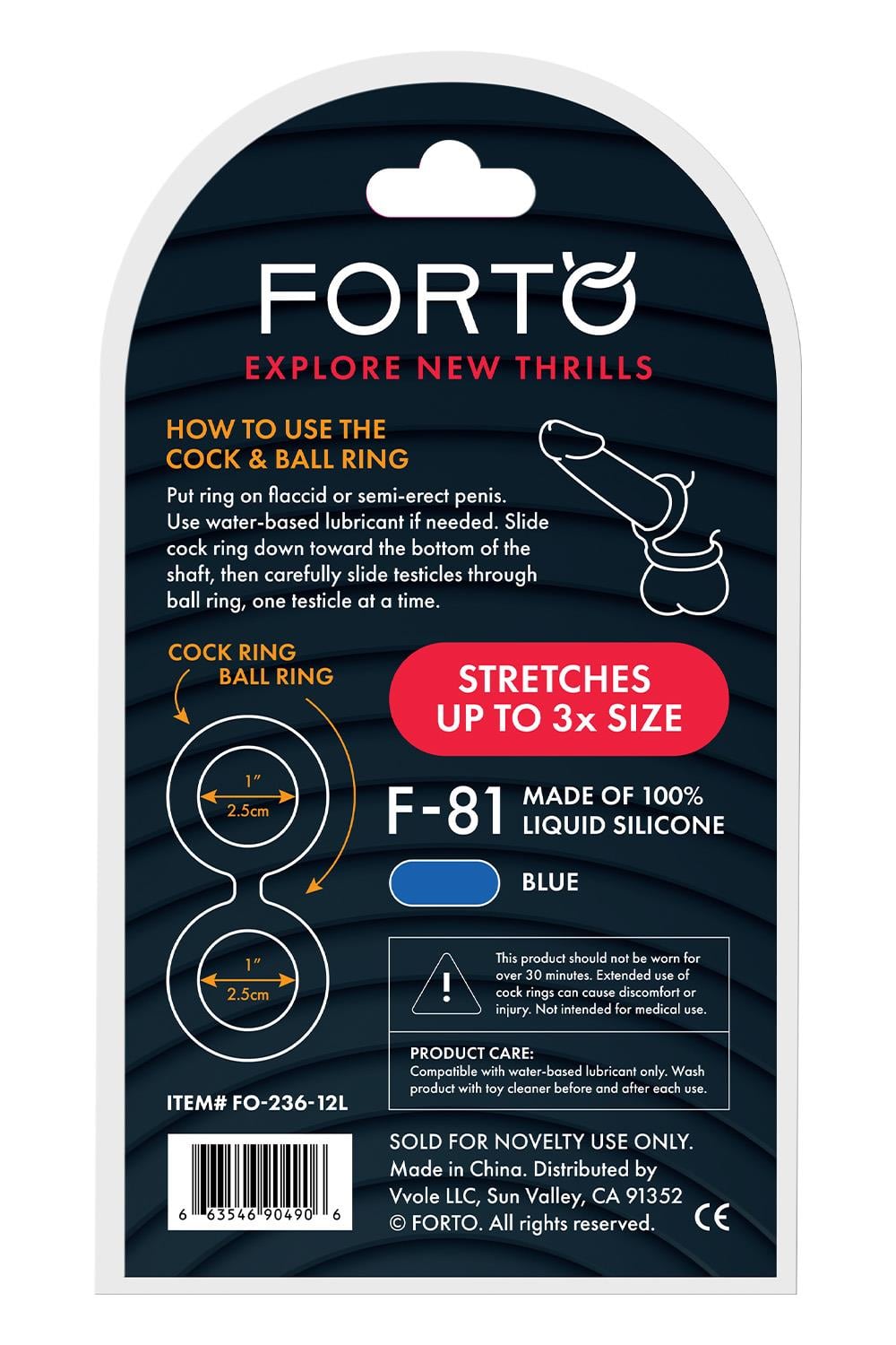 FORTO F-81 DOUBLE RING 51MM BLUE