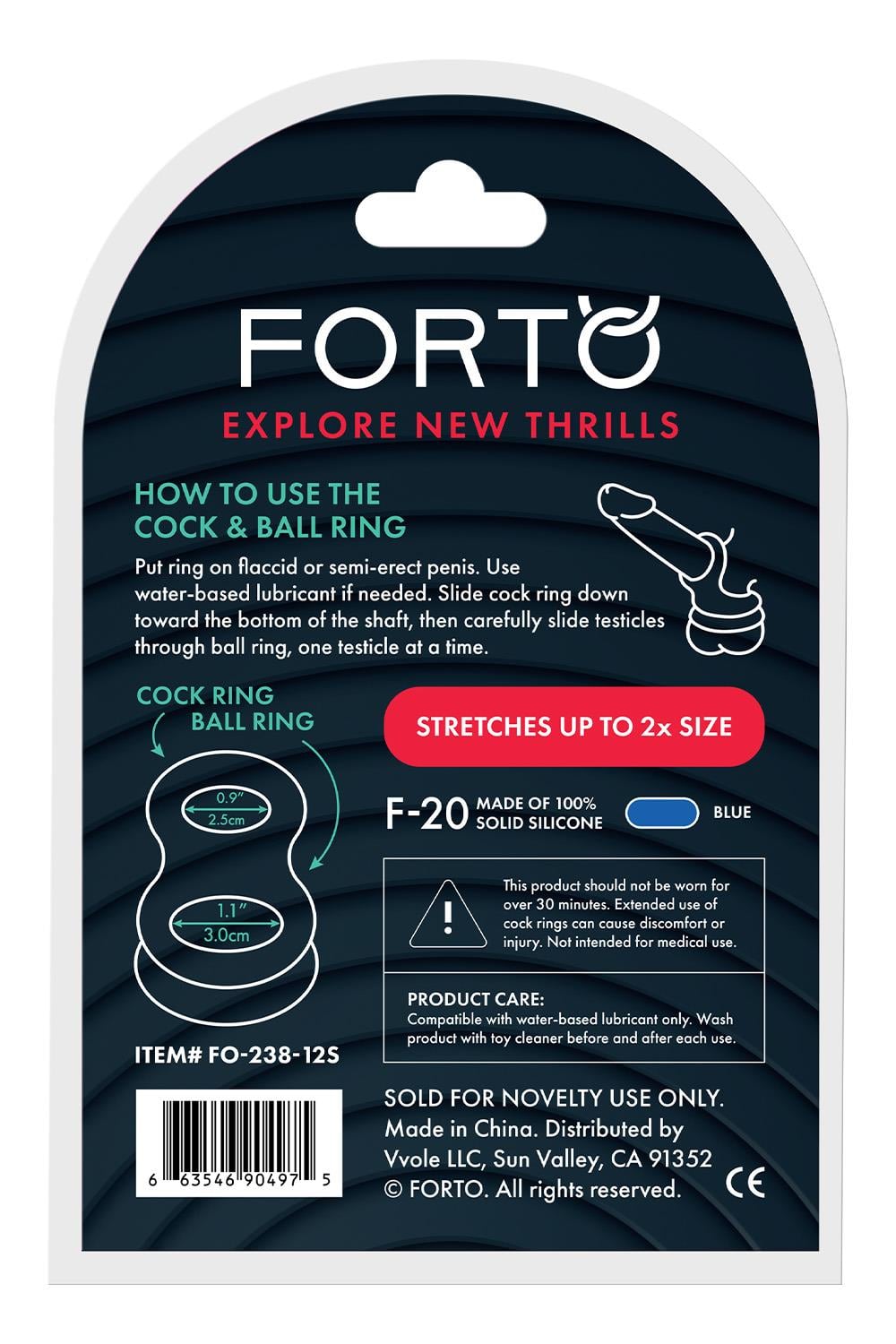 FORTO F-20 BALLS STRETCHER SMALL BLUE