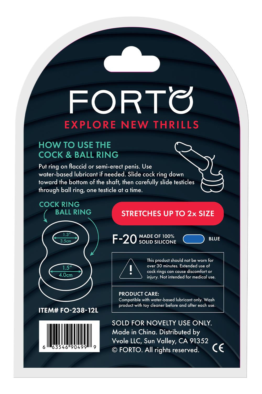 FORTO F-20 BALLS STRETCHER LARGE BLUE