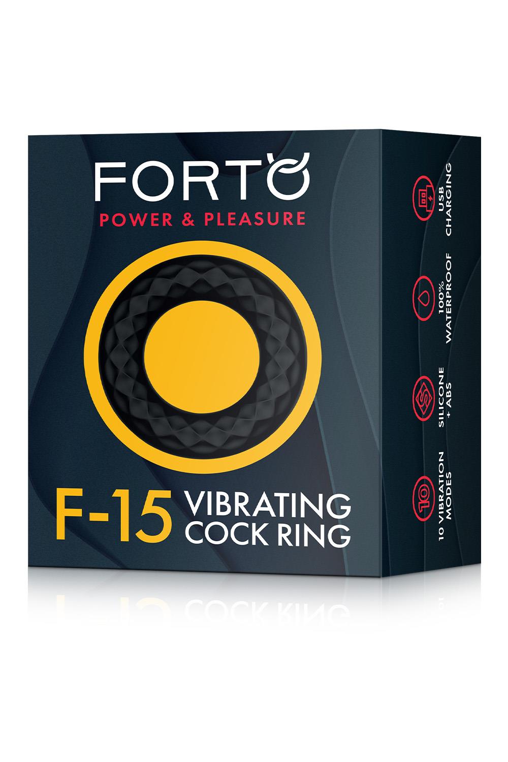 FORTO F-15 VIBRATING COCKRING BLACK