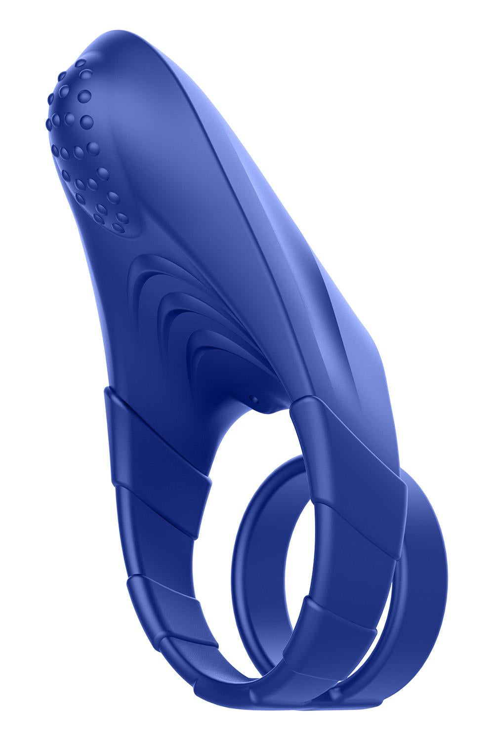 FORTO F-48 VIBRATING PERINEUM DOUBLE C-RING BLUE