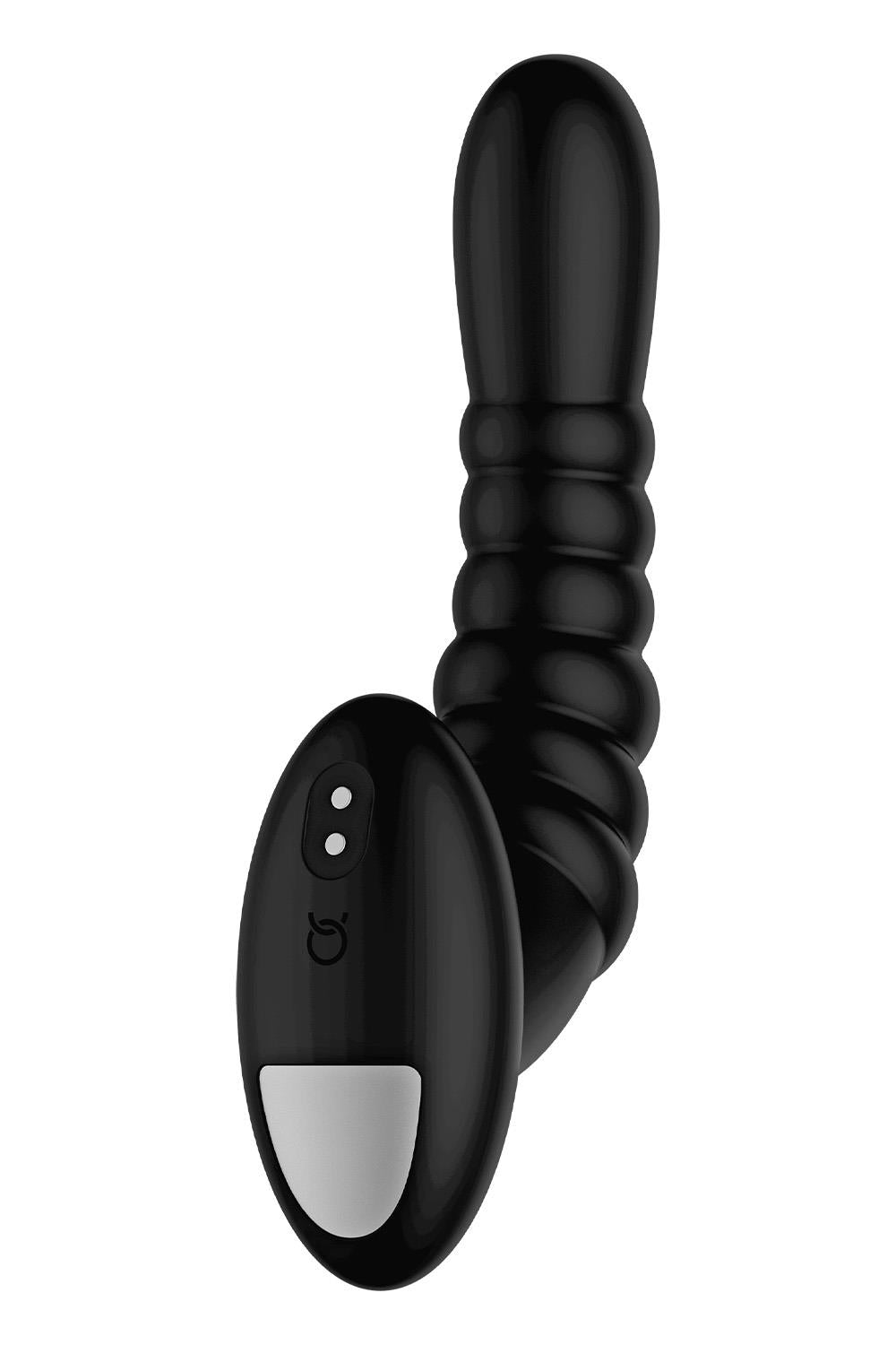 FORTO RIBBED PRO VIBRATING MASSAGER BLACK