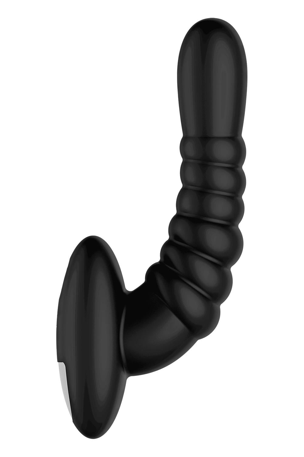 FORTO RIBBED PRO VIBRATING MASSAGER BLACK